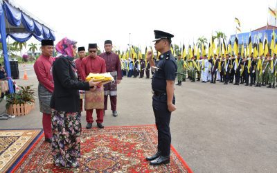 UPACARA PENGIBARAN BENDERA NEGARA BRUNEI DARUSSALAM SEMPENA SAMBUTAN PERAYAAN ULANG TAHUN HARI KEPUTERAAN KEBAWAH DYMM